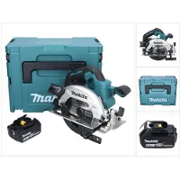 Makita DHS 661 G1J accu-handcirkelzaag 18 V 165 mm borstelloos + 1x accu 6,0 Ah + Makpac - zonder oplader