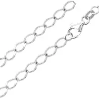 Cavill - Zilveren ketting 925 sterling zilver met rhodiumlaag - 45 cm lengte - elegante ovale schakelketting met karabijnsluiting - dames sieraad
