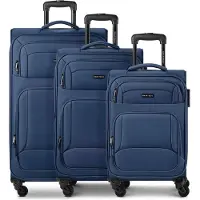 SMARTBOX Edition 04 4 wielen Kofferset 3-delig met uitbreidingsplooi blauw