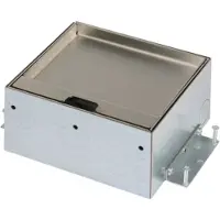 Ocs O.C.S. servicebox vloerdoos 2x stopcontact met randaarde - RVS deksel met 15mm inlegdiepte zonder oplegrand (33.72.166)