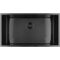 Pure.Sink Luxion Grote Gun metal spoelbak 74x40 cm onderbouw, vlakinbouw en opbouw PLX7440-61