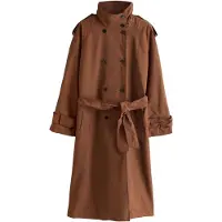 Next - Dames - Regenbestendige petite trenchcoat - Petite - Bruin