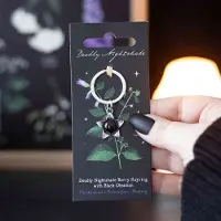 Something Different - Deadly Nightshade with Black Obsidian Sleutelhanger - Multicolours