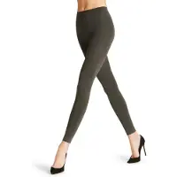 Falke Pure Matt eenkleurig materiaal ondoorzichtig 100 DEN legging dames grijs - maat L