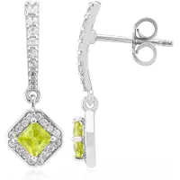 Cavill - Elegante Zilveren Oorbellen - 925 Sterling Zilver Platina Geplateerd - 0,523 ct Sfeen & 0,531 ct Zirkonen - 23 mm Comfort