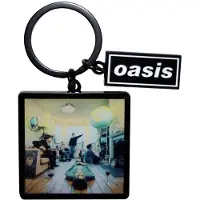 Rock Off Oasis - Definitely Maybe Album Decca Logo Charm Sleutelhanger - Multicolours/Zwart