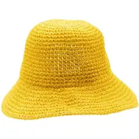 AW Gifts Nomad Sari Floppy Straw Sun Hat - Yellow