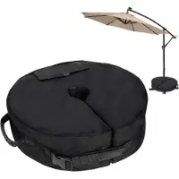 Vali Parasolvoet - Geschikt voor Zweefparasol - Verrijdbare Parasolvoet - Zwart - 47cm x 1cm x 16cm