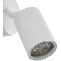 PRIOS - Wandlamp buiten - 1licht - Aluminium, glas - H: 14.4 cm - GU10 - wit