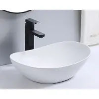 Linea Uno - Krota 62 - Mat wit - Waskom - - Keramiek - Ovaal - 251101