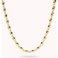 Bronzallure Polished Necklace With Rectangulari Links WSBZ02637Y.YG-41 Brons 42