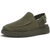 FitFlop Women Gen-FF Suede Back-Strap Mules Deep Olive-Schoenmaat 40