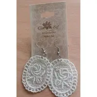 Clayre & Eef Oorbellen met kanten hangers | Vintage | Bohemien | Kant