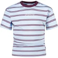 America Today gestreept T-shirt - blauw Meisjes Katoen Ronde hals Streep - maat 146/152