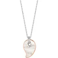 Ti sento Dames Ketting - 925 zilver - Parelmoer rosé verguld - Maat 42 - 3917MR