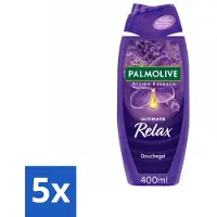 Palmolive 5 x - Aroma Essences Ultimate Relax - Douchegel - Ontspannende Geur - 400 ml - Douchegel - Ontspannende Geur - Lavendel - Natuurlijke Geur - Huid Verzorging