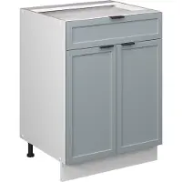 Vicco Fame-Line Onderkast voor spoelbak/kookplaat – 60 cm met lade, WB Antraciet Licht blauw-grijs