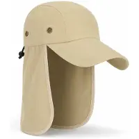 VHV - Zonnehoed - Safari Hoed met Nekflap UPF 50+ - Kaki - Voor Outdoor