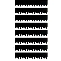 Happiq Set van 8 Tuingrenzen 15.24cm - Flexibel Buigbaar design met Spikes - voor bloembedden en gazon - Zwart Gegalvaniseerd Staal