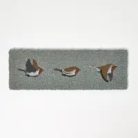 Homescapes Robin-deurmat – Kokosmat die vuil opvangt, 25 x 75 cm