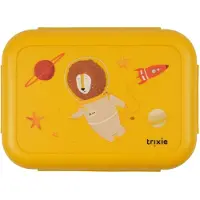 Trixie | Lunchbox met clips - Spaceman Mr. Lion - RSV Lunchbox voor kinderen - Gemakkelijk te openen - Lunchbox - Geel