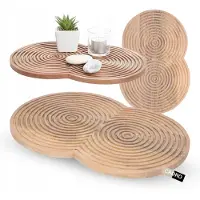 Cadro Decoratieve Houten Serveerschaal & Kaarsenplateau 48x32,5 cm