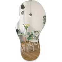 Tulup Spiegel - Organische Spiegel - 40 cm x 80 cm - Interieur Spiegel - Asymmetrische Spiegel - Woonkamer Spiegel - Design Spiegel