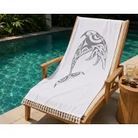 Gerimport Strandlaken Dolfijn - Strandhanddoek – Katoen/Polyester - 160 x 80 cm – Extra Groot
