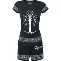 The Lord Of The Rings Pyjama - Tree Of Gondor - S tot 3XL - voor Vrouwen - zwart - Maat M