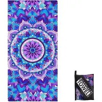 Famanu – Grote dunne microvezel strandhanddoek 160 x 90 cm, sneldrogend en zandvrij, lichtgewicht zwemhanddoek voor reizen en zwemmen