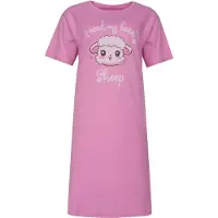Temptation Dames Big Shirt - Korte Mouwen - Roze - Maat XL