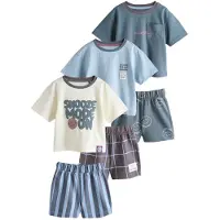 Next - Jongens - Set van 3 korte pyjama's - Grijs