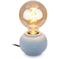 Briloner Amba - Tafellamp Keramiek - E27 - slaapkamer lamp - Ø10cm - grijs