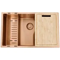 Pure.Sink Comfort houten snijplank Bamboe 42x30cm voor in een spoelbak PEXCB40-24