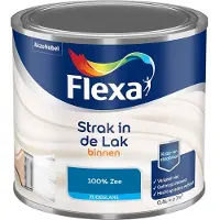Flexa - Strak In De Lak Binnenlak Zijdeglans - 100% Zee - Mengverf - 500 Ml