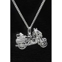 MOOYE ® - Collectie Zilveren Motor ketting hanger