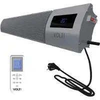 Volt! VOLT I-Red Terrasverwarmer - 2400W - Infrarood Heater - Terrasheater - Wifi - Ecostand - IP44 - 156CM - Grijs
