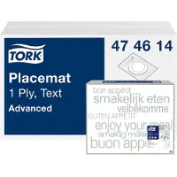 Tork 474614 placemat text advanced 42x30 cm 2500 stuks (474614)