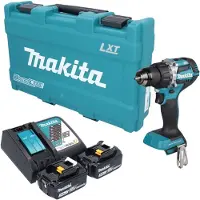 Makita DDF 484 RFK accuboormachine 18 V 54 Nm borstelloos + 2x accu 3,0 Ah + oplader + koffer