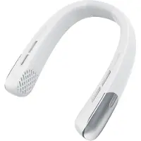VHV - Nekventilator - Nekventilator met Turbo-Motor - 360° Ring-ventilator voor Hals - Krachtige Draagbare Fan met 1800mAh Accu - Ideaal voor Lang Haar - Stille Halsventilator - Wit