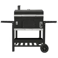 Monster Houtskool bbq xxl - 69x43 cm grilloppervlak - draagbaar - zwart