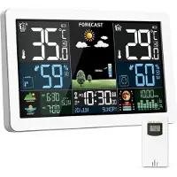 SP Weerstation - Weerstation Binnen en Buiten - Thermometer Hygrometer - Wit - 13cm x 20cm x 3cm