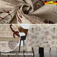 ANRO Tafelkleed Koffie Bruin 220x140cm Met sierband Afwasbaar Waterafstotend Binnen & Buiten