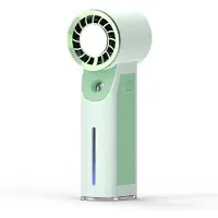 VHV -Draagbare Mini-Vernevelingsventilator met Type-C Oplaadfunctie - Handventilator met Koude Mist - Krachtige Mini Fan voor Zomer, Reizen, Sport en Kantoor - Groen