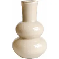 Vase the World Vaas Lindi Elite Beige Ø22 x H36 cm - Mondgeblazen Glas - Design Vaas - Bloemenvaas - Woondecoratie