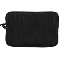 Kwmobile Tablet Hoes voor 8"-8,4" Tablet - Tablet Flip Case met Klein Vak - Ribstof Neopreen Hoes - zwart