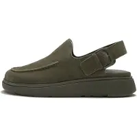 FitFlop Women Gen-FF Suede Back-Strap Mules Deep Olive-Schoenmaat 41