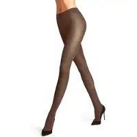 Falke Pure Matt eenkleurig materiaal ondoorzichtig 50 DEN panty dames bruin - maat S