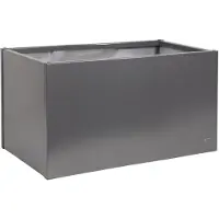 UNUS Plantenbak Bloembak Bloempot rechthoekig 80x40x40 cm antraciet inclusief vijverfolie