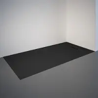 Schulte Receveur De Douche Extra Plat--anthracite-80x160x3,2cm-effet Pierre-ultra Léger-antidérapant